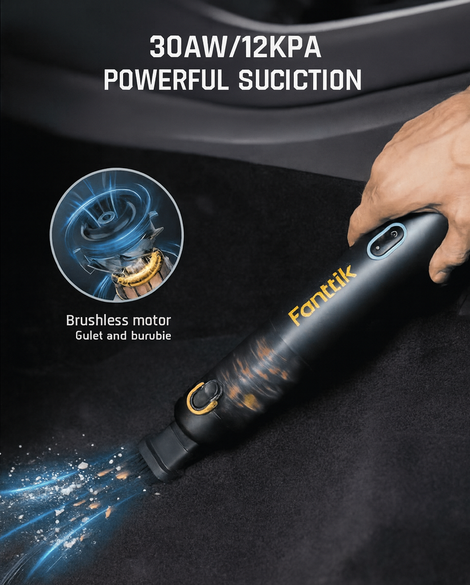 PORTABLE MINI VACUUM CLEANER 12000PA WITH FAST CHARGING