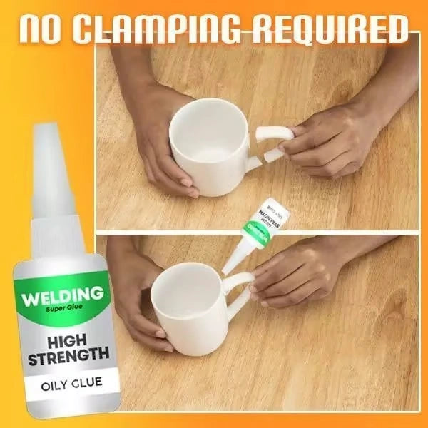 High strength welding oily glue