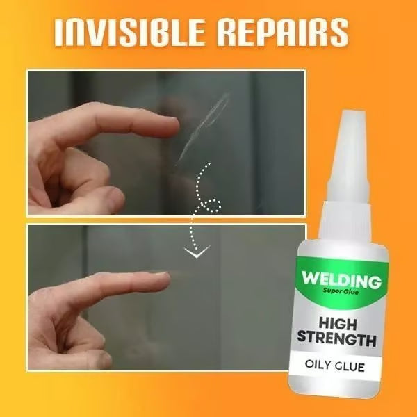 High strength welding oily glue