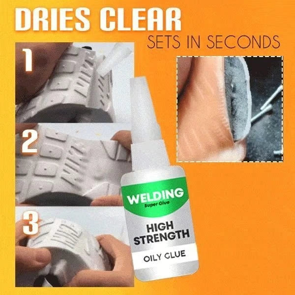 High strength welding oily glue