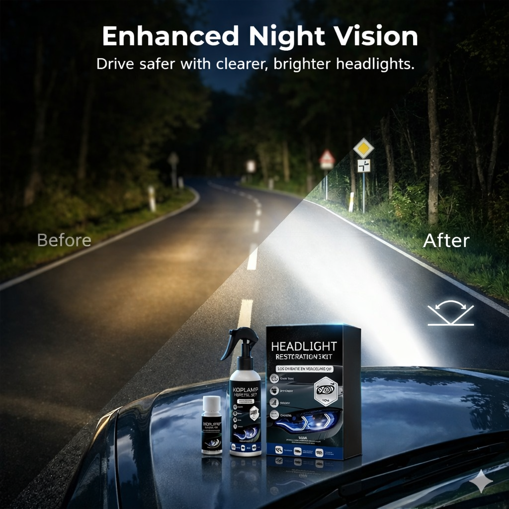Professional car headlight restoration kit