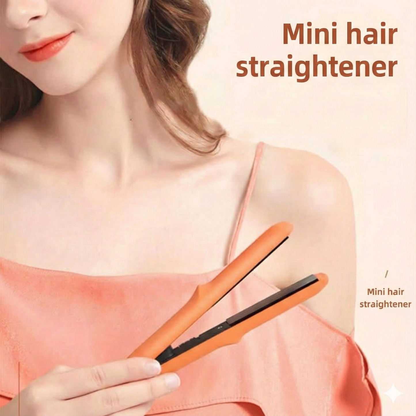 2-in-1 Mini Curling Iron and Straightening Iron for Hair Straightener