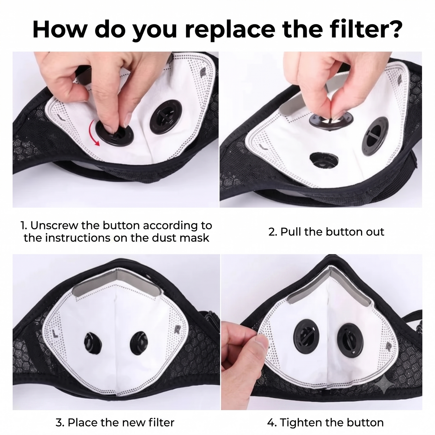 Face mask with carbon filter