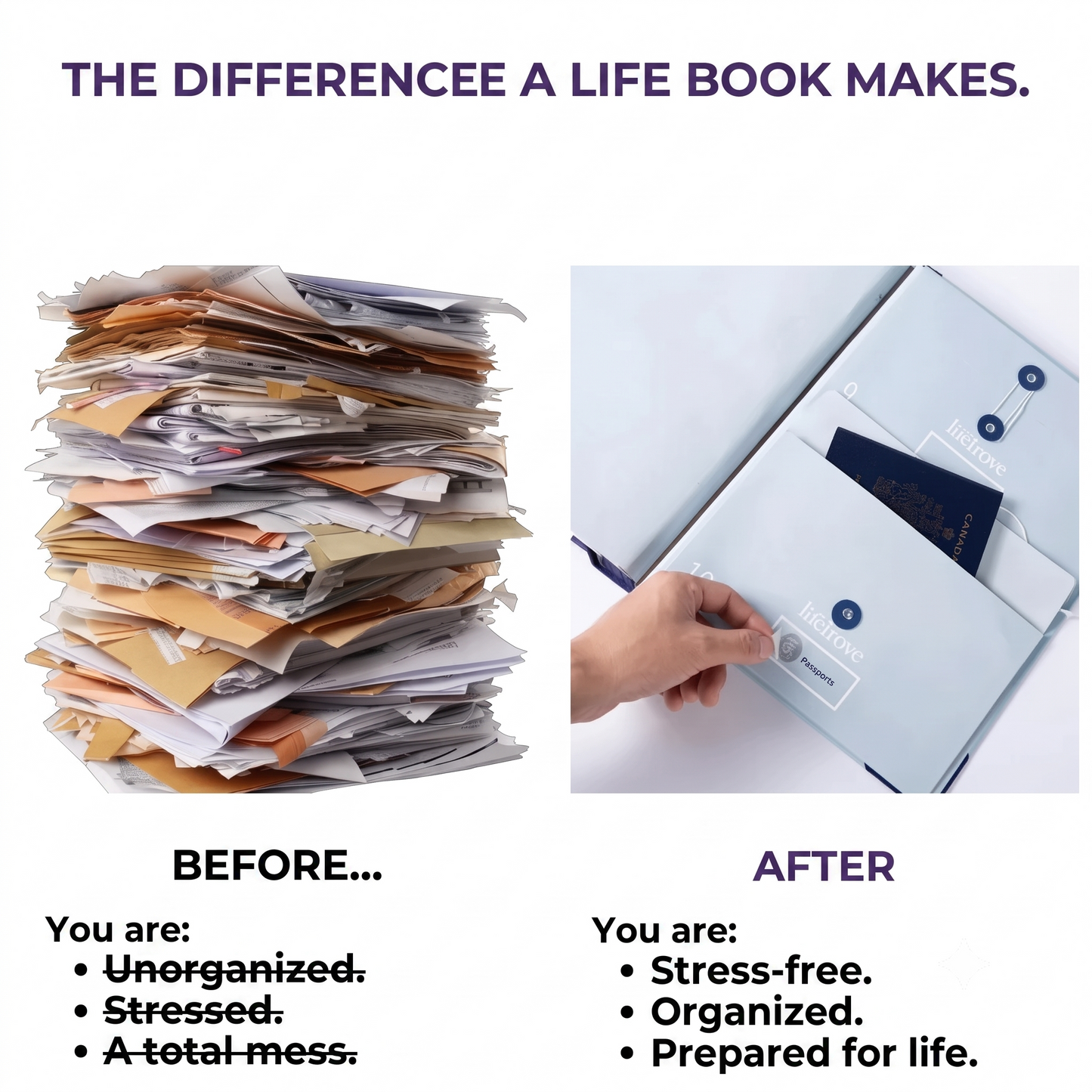 Personal life planner and organization book