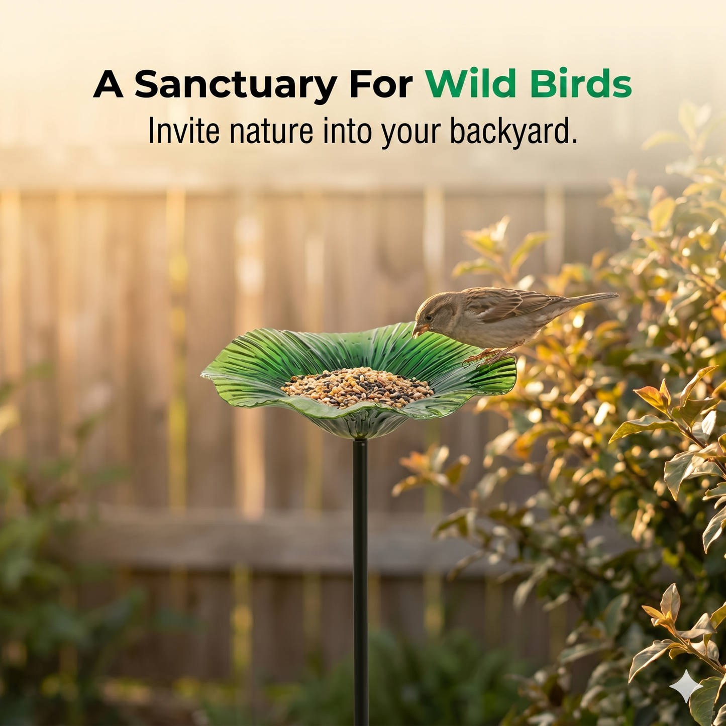 Colorful bird feeder for the garden