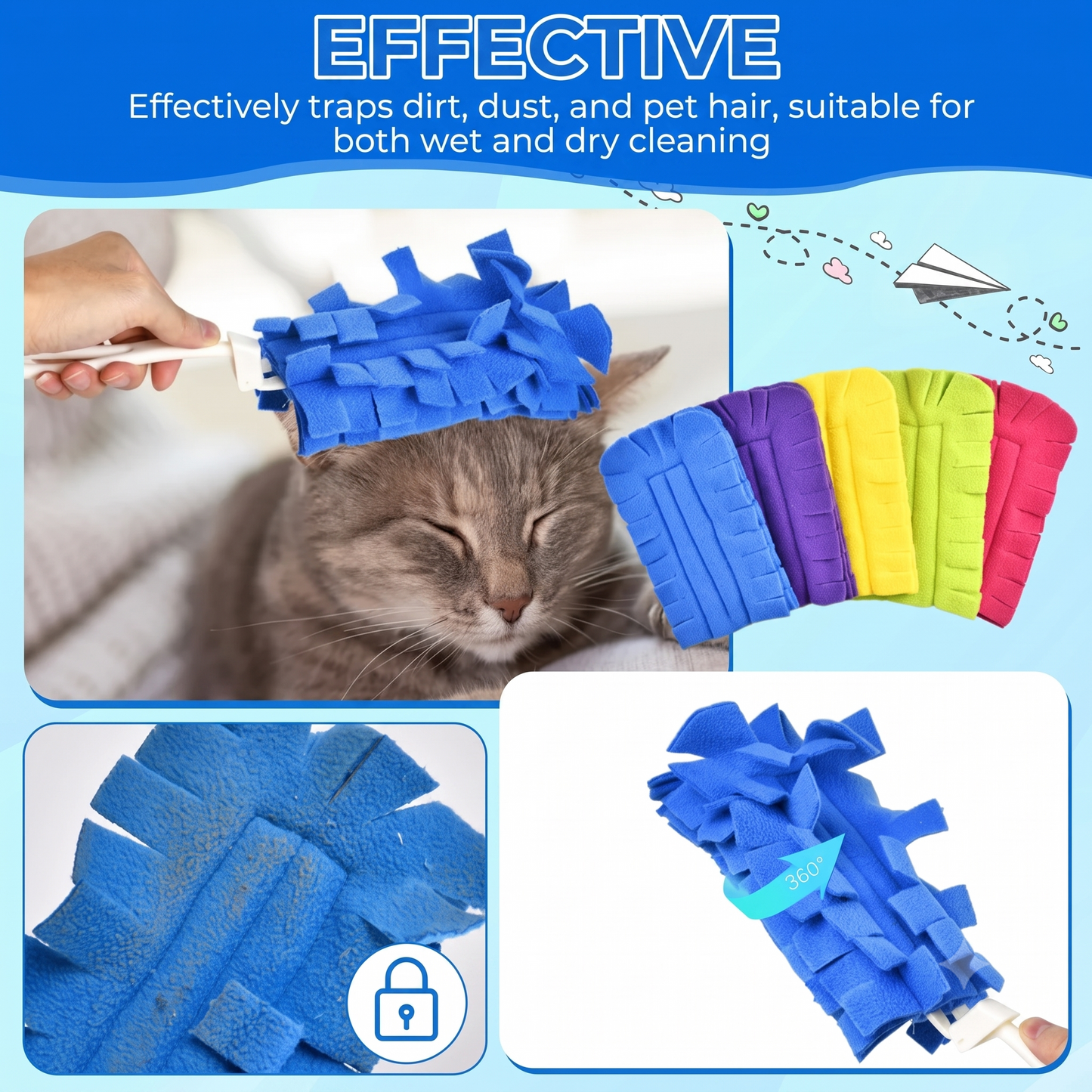 Set of reusable fleece cloths