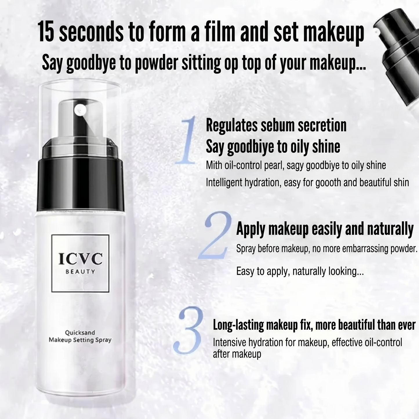 Matte Waterproof Makeup Setting Spray with SPF 45