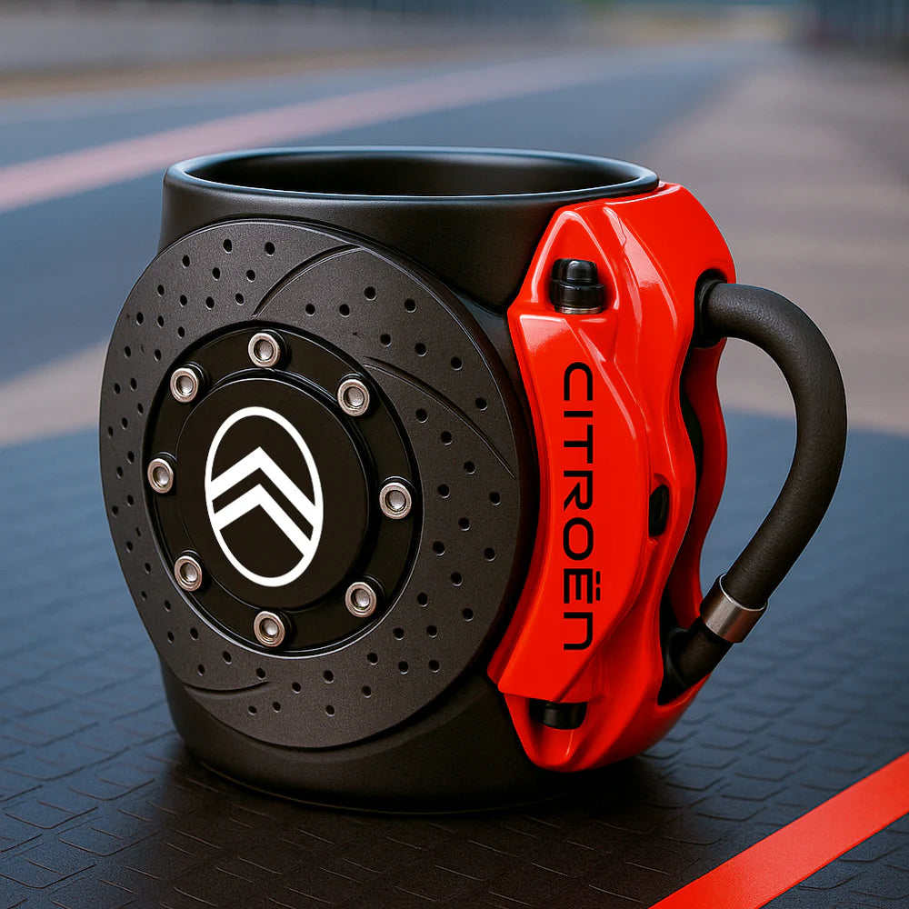 BRAKE PAD MUG – THE PERFECT COFFEE CUP FOR TRUE CAR LOVERS