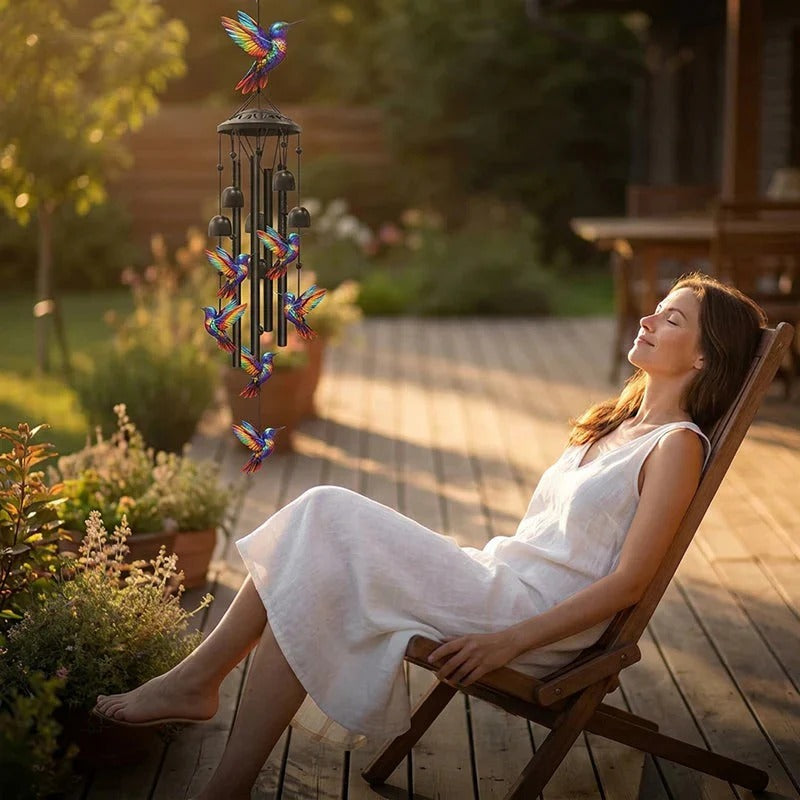 Vintage metal memorial wind chime for the garden