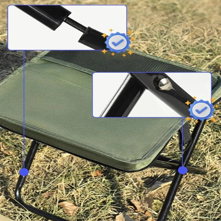 Folding stool with carrying bag for on-the-go