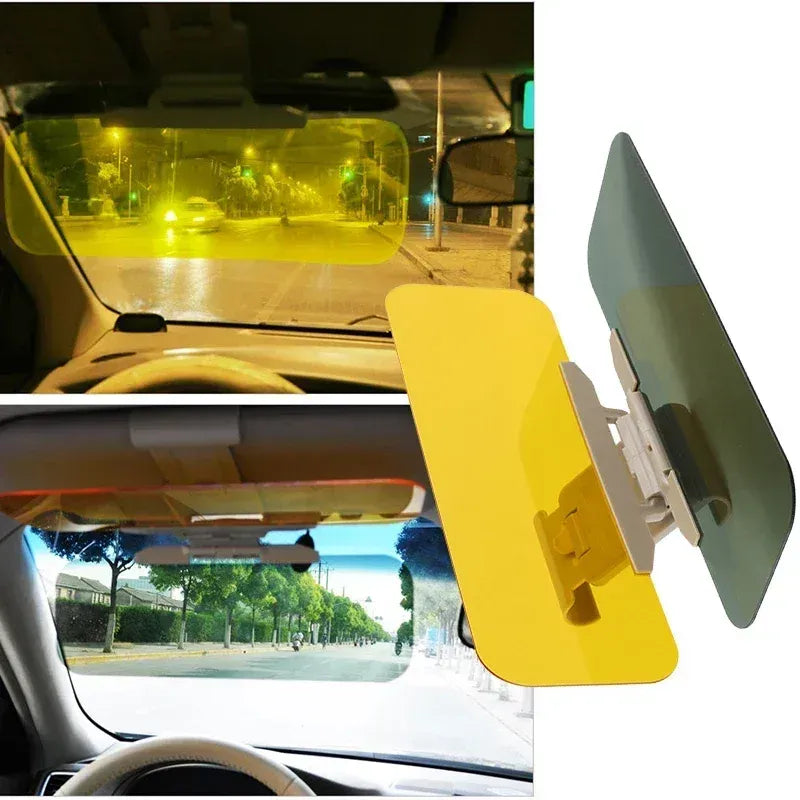 Clip-on anti-glare car visor