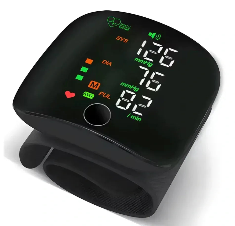 Compact wrist blood pressure monitor – measure anywhere, anytime