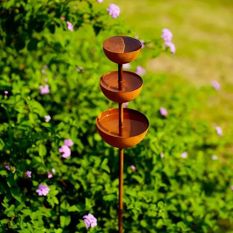 Rustic metal bird feeder