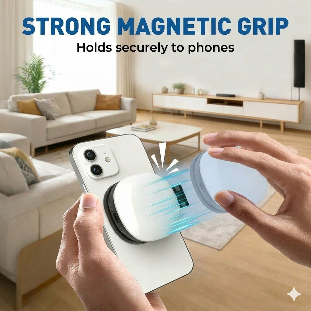 3-in-1 phone stand, mirror, and magnetic selfie fill light