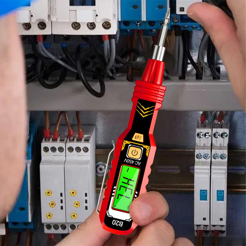 Non-contact voltage tester with LCD display