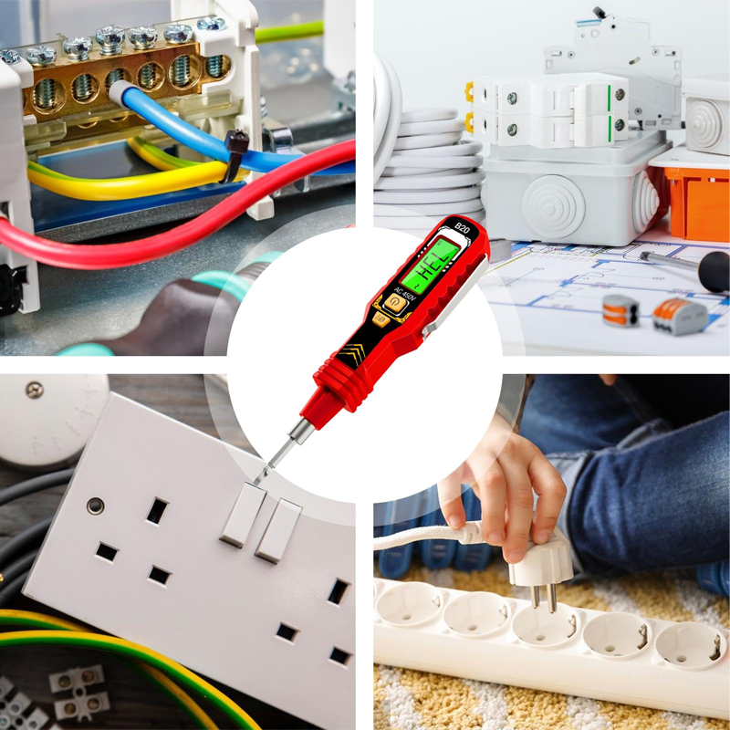 Non-contact voltage tester with LCD display