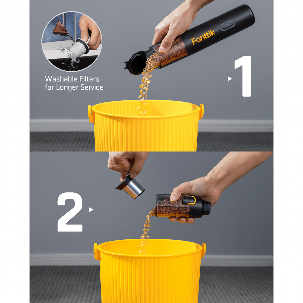 PORTABLE MINI VACUUM CLEANER 12000PA WITH FAST CHARGING