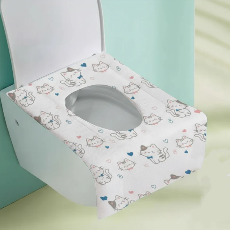 Set of disposable, waterproof toilet seat covers