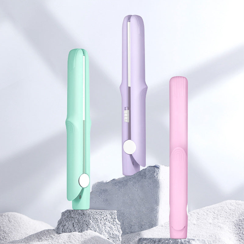2-in-1 Mini Curling Iron and Straightening Iron for Hair Straightener