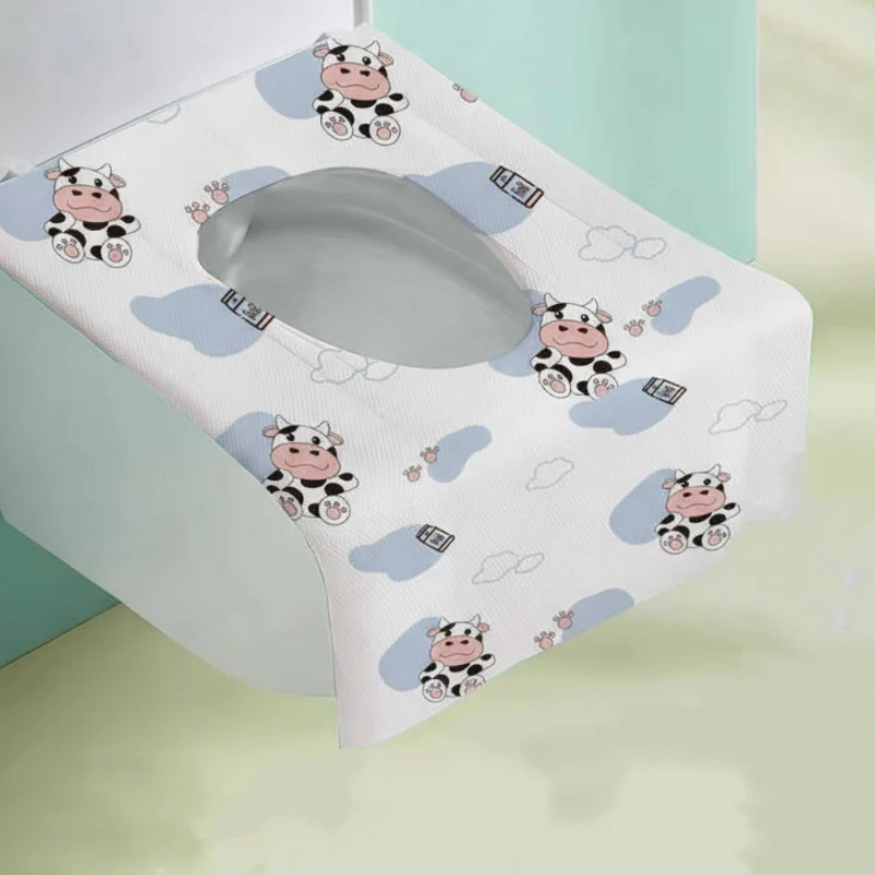 Set of disposable, waterproof toilet seat covers