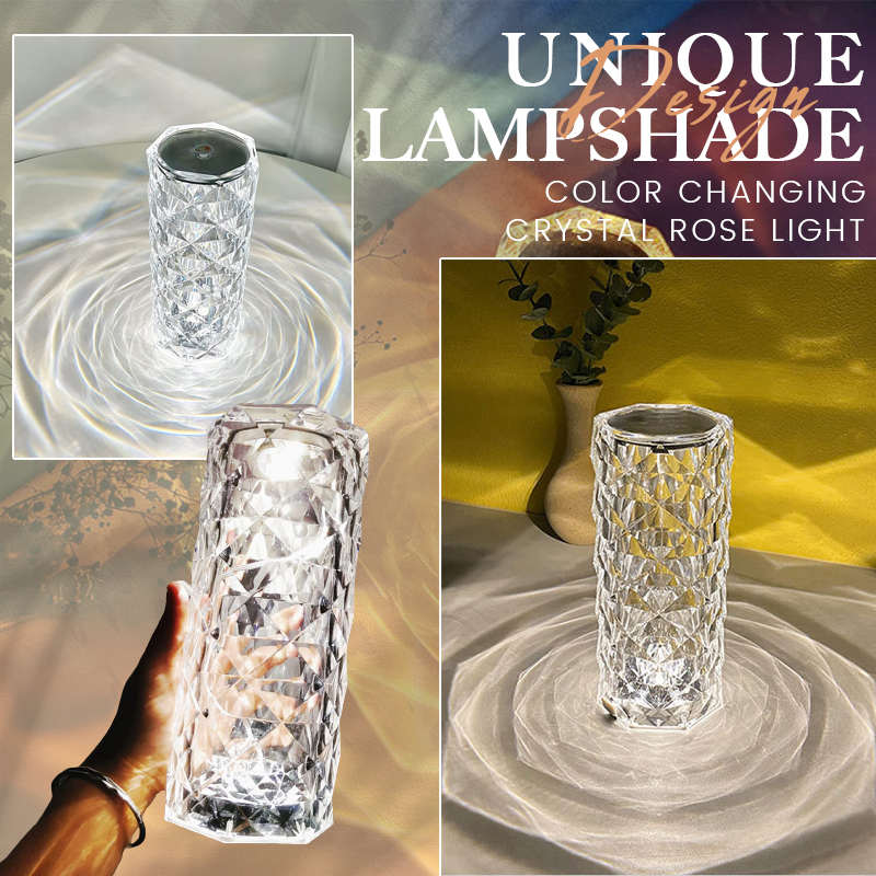 ROMANTIC COLOR-CHANGING CRYSTAL ROSE LIGHT