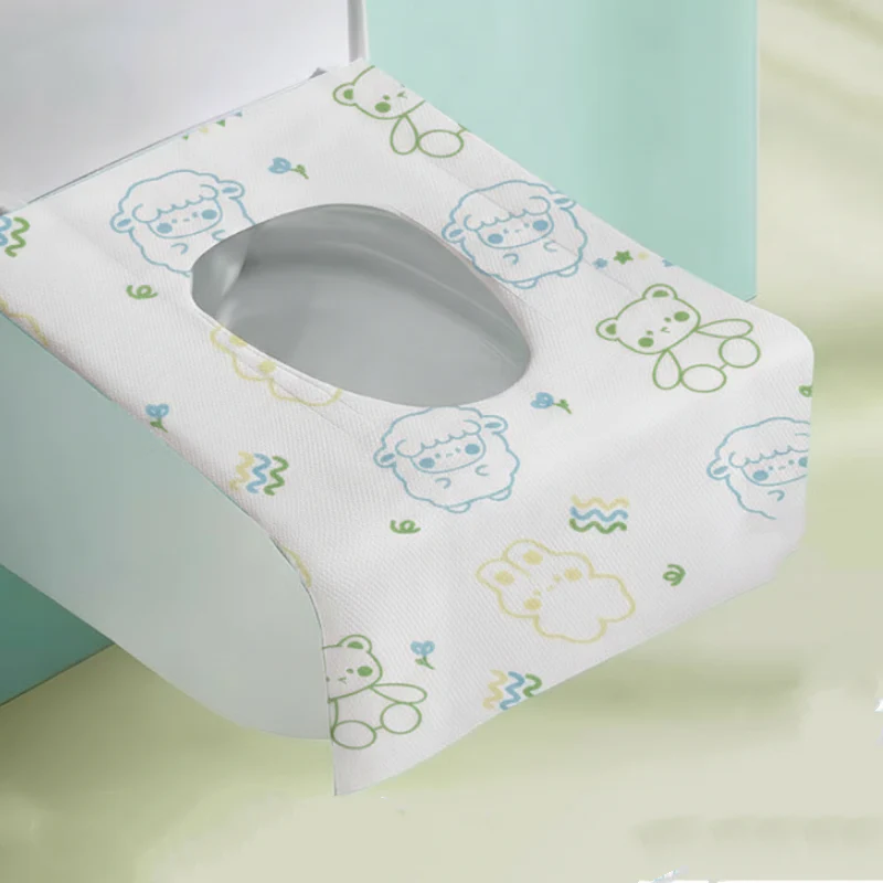 Set of disposable, waterproof toilet seat covers