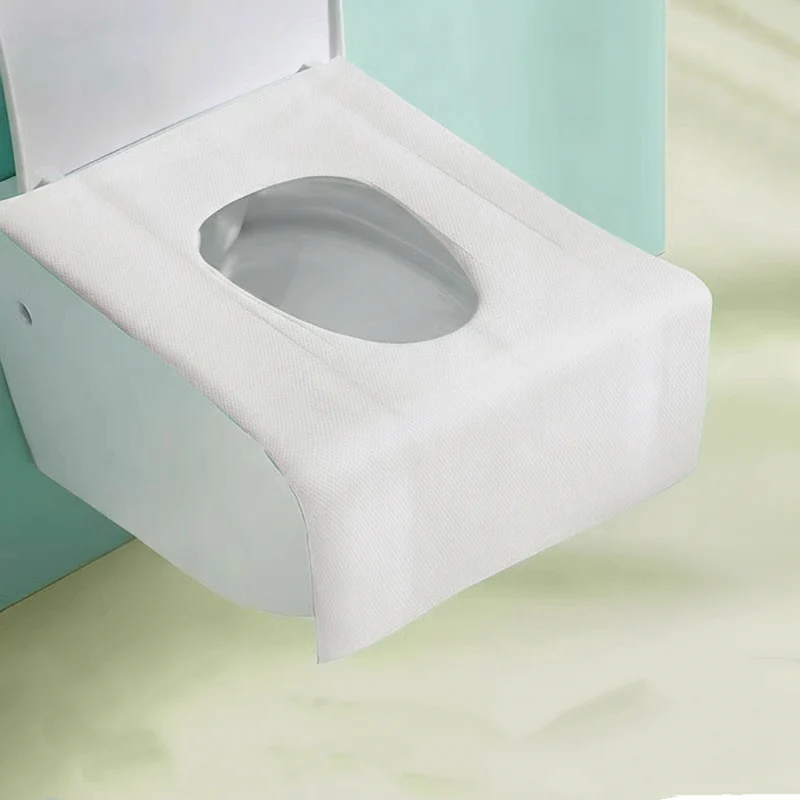 Set of disposable, waterproof toilet seat covers