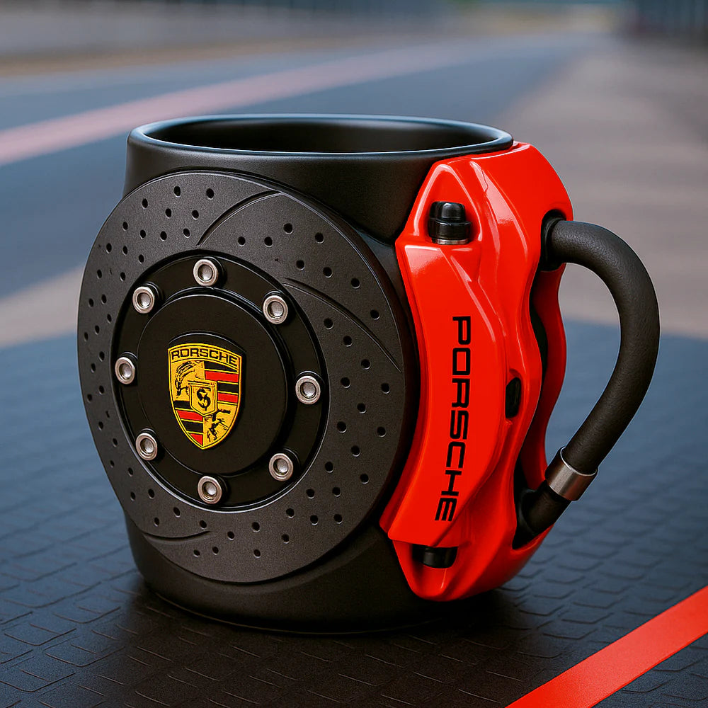 BRAKE PAD MUG – THE PERFECT COFFEE CUP FOR TRUE CAR LOVERS