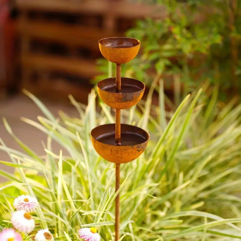 Rustic metal bird feeder
