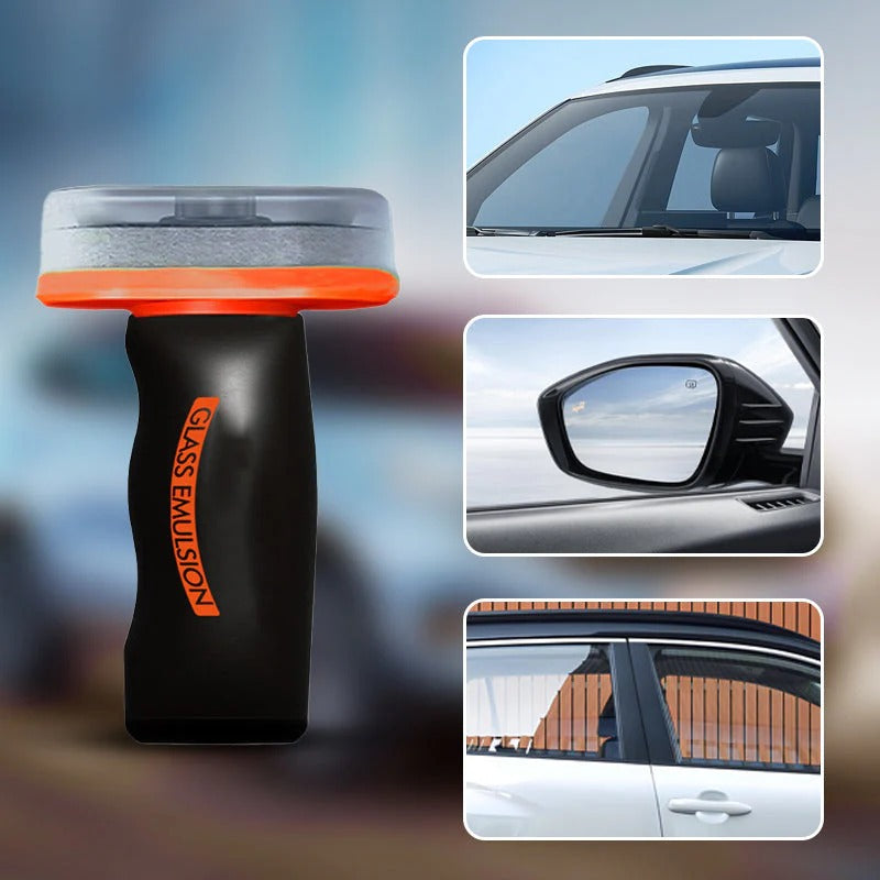 Car glass side window oil film removal cleaner
