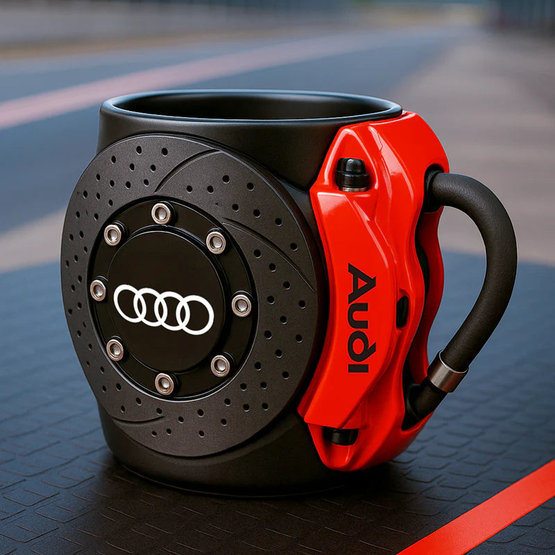 BRAKE PAD MUG – THE PERFECT COFFEE CUP FOR TRUE CAR LOVERS