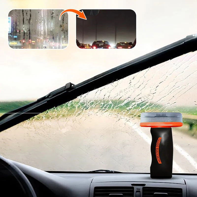 Car glass side window oil film removal cleaner