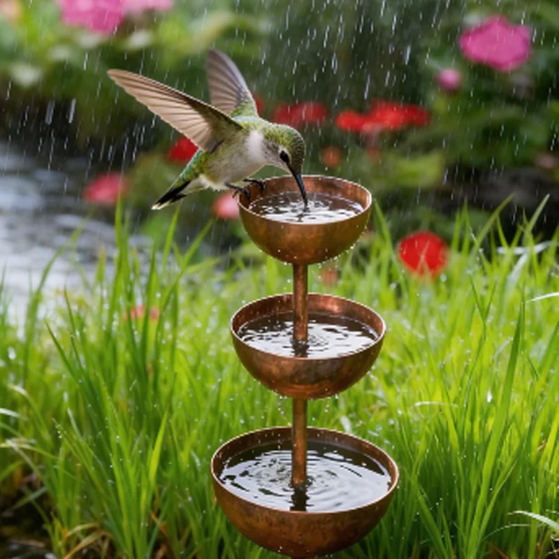 Rustic metal bird feeder