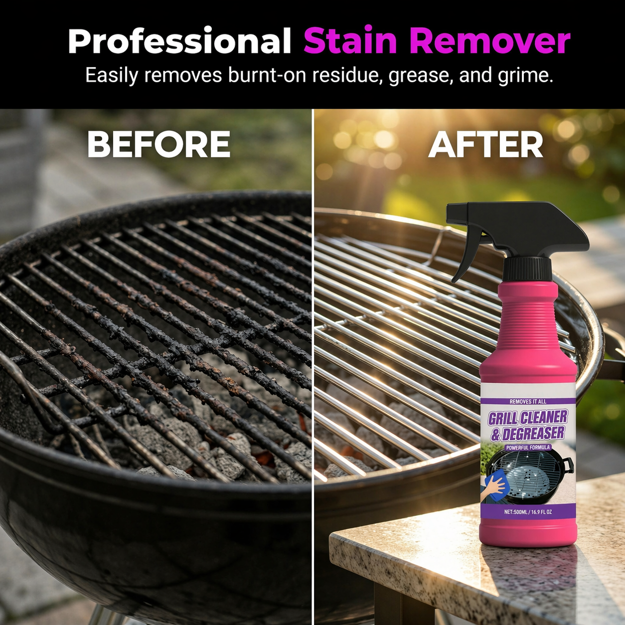Powerful degreasing spray