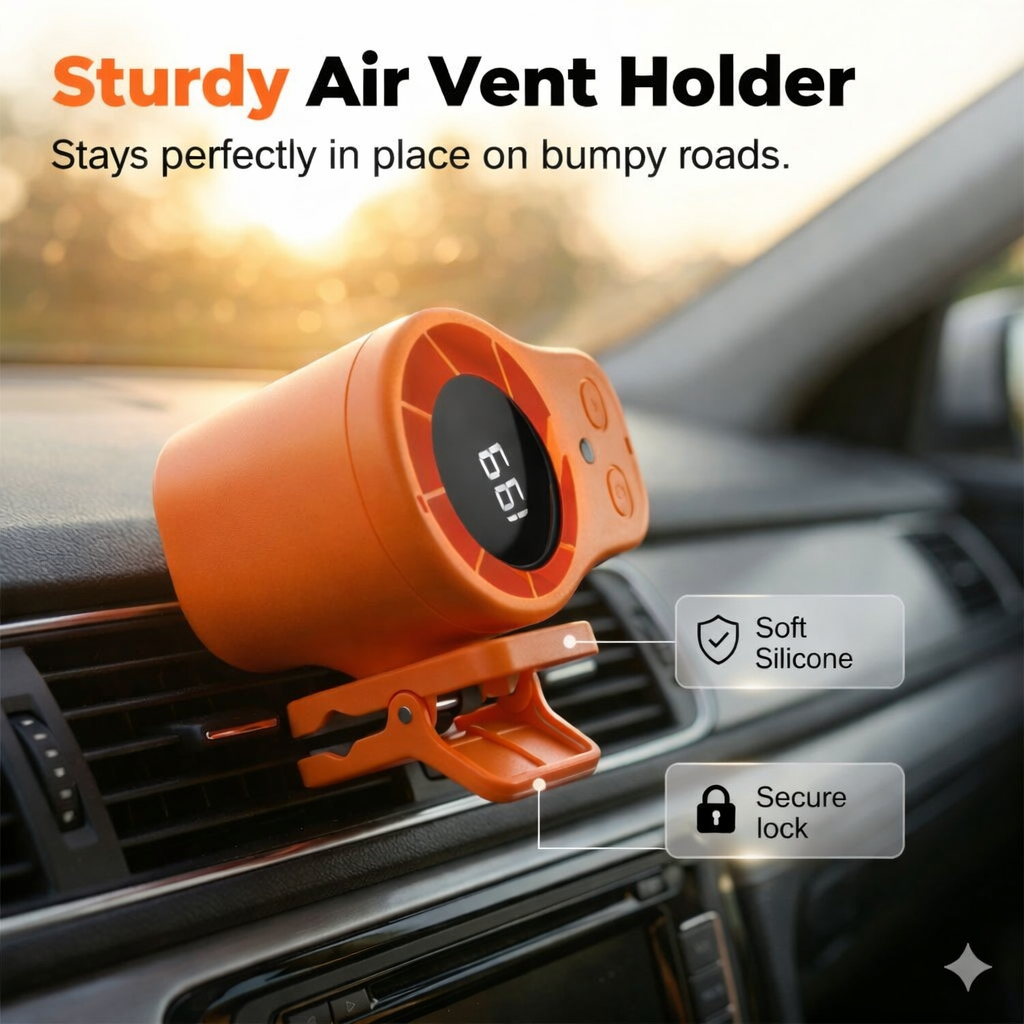 Fan with support arm – LED display