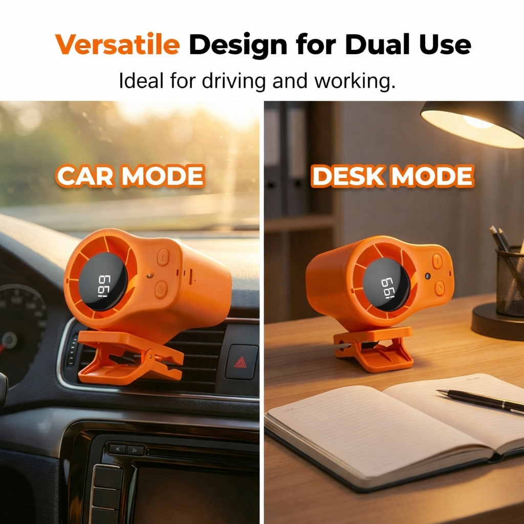 Fan with support arm – LED display