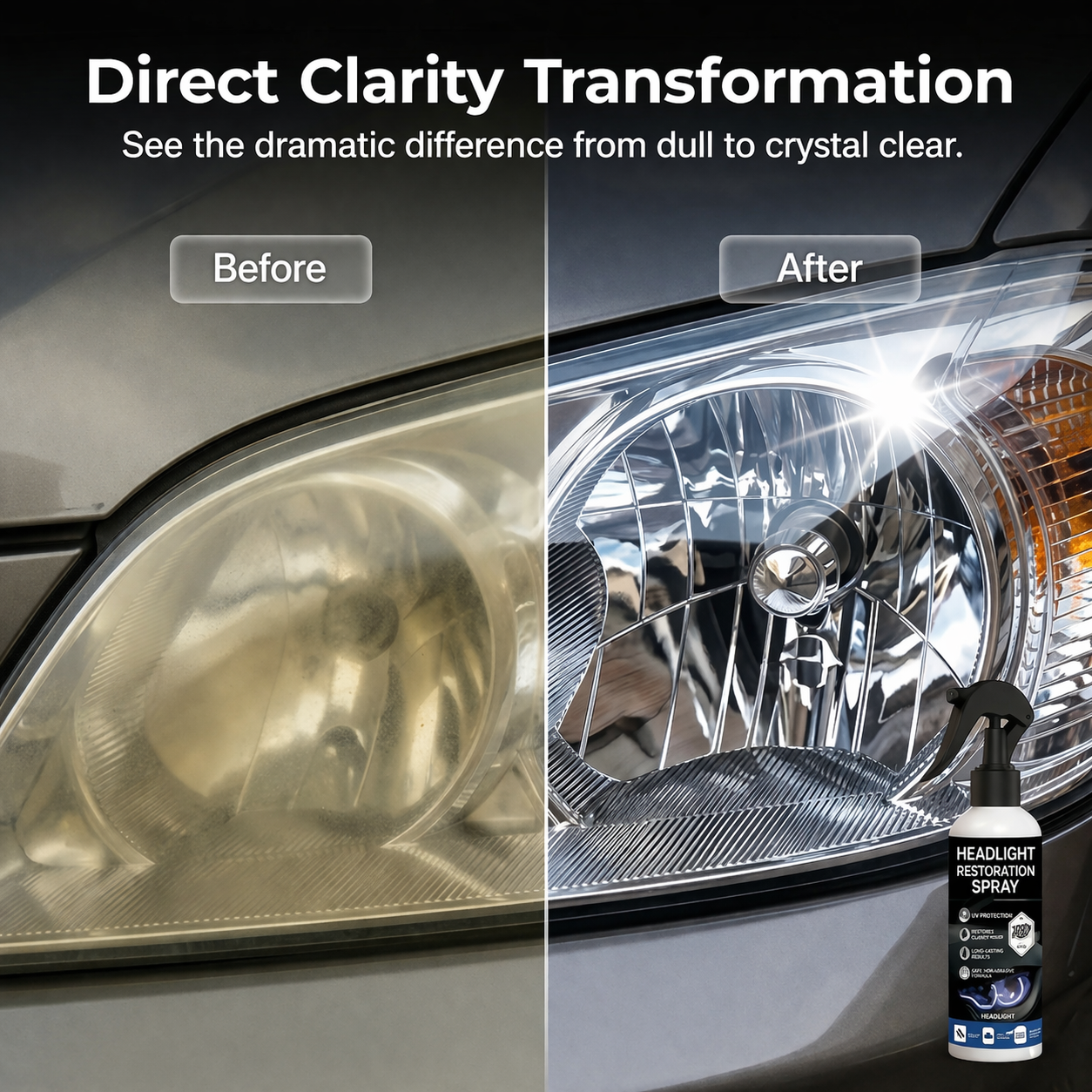 Professional car headlight restoration kit