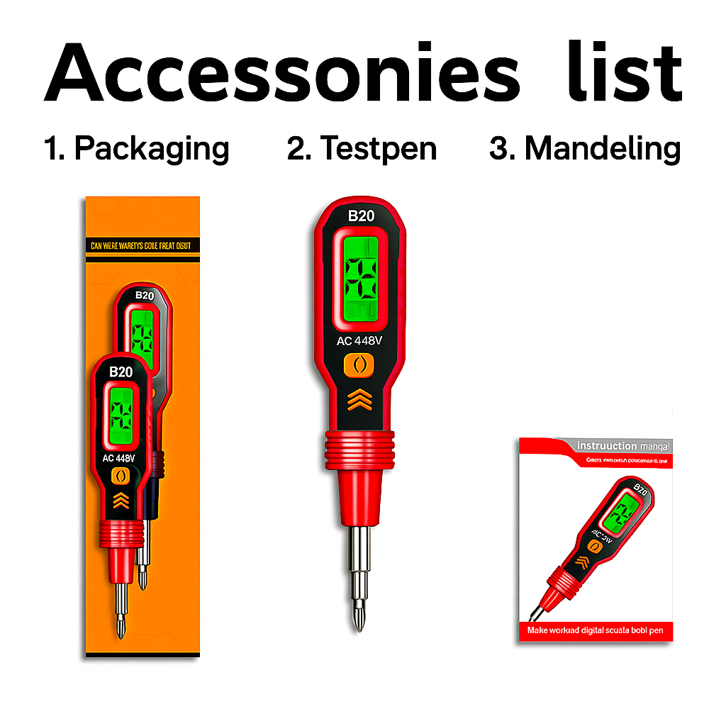 Non-contact voltage tester with LCD display