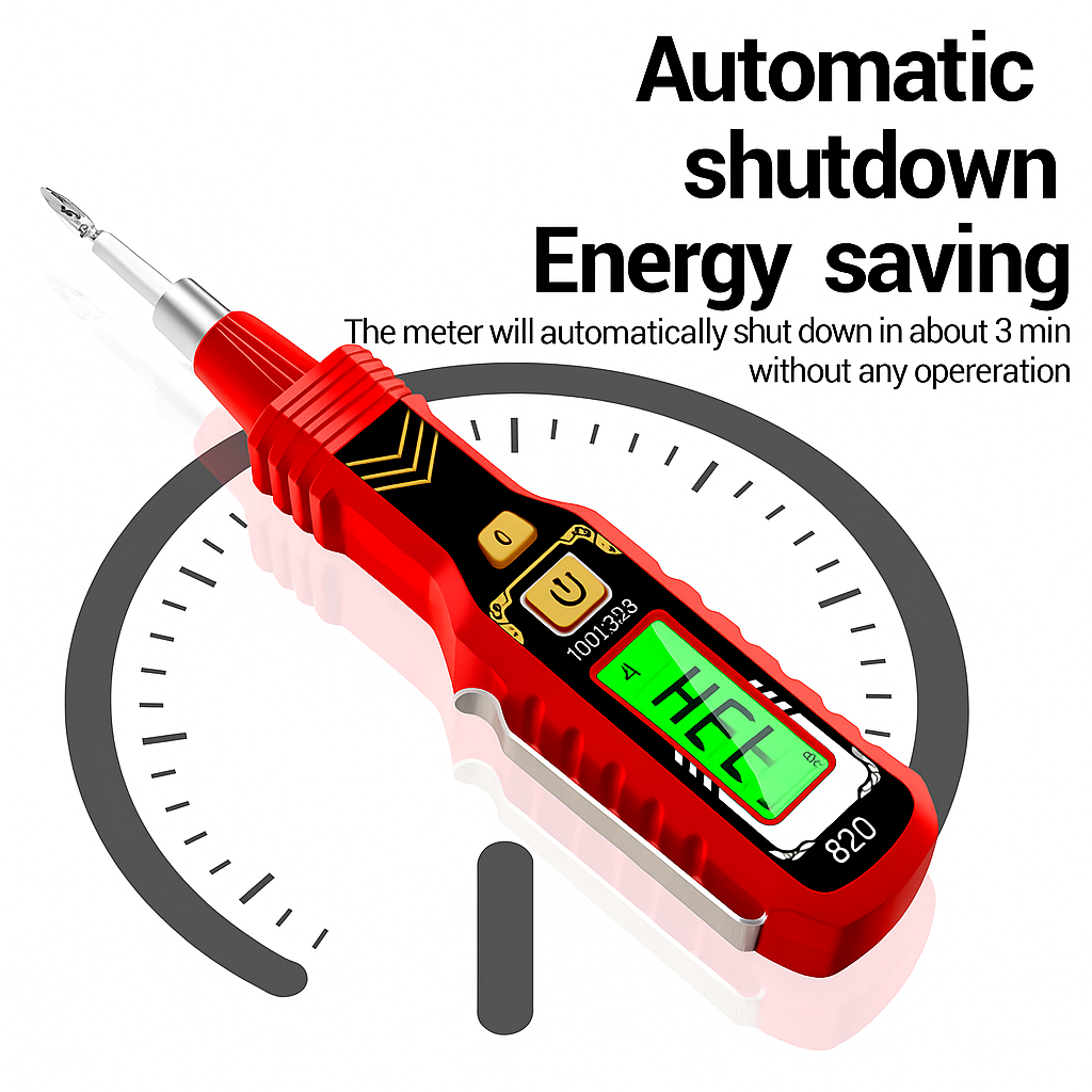 Non-contact voltage tester with LCD display