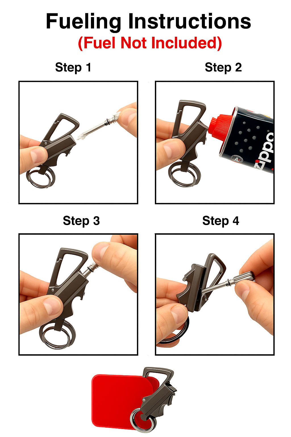 Keychain flint fire starter