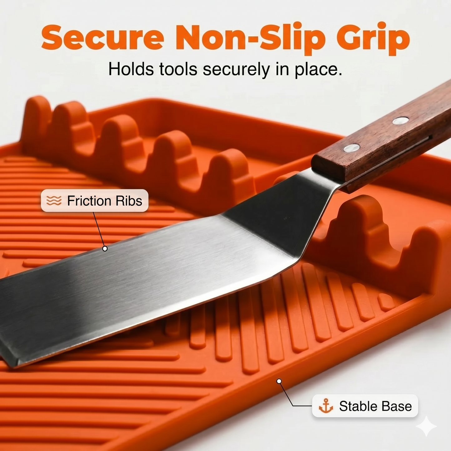 High-quality silicone grill mat for side shelf – protects against grease and spills
