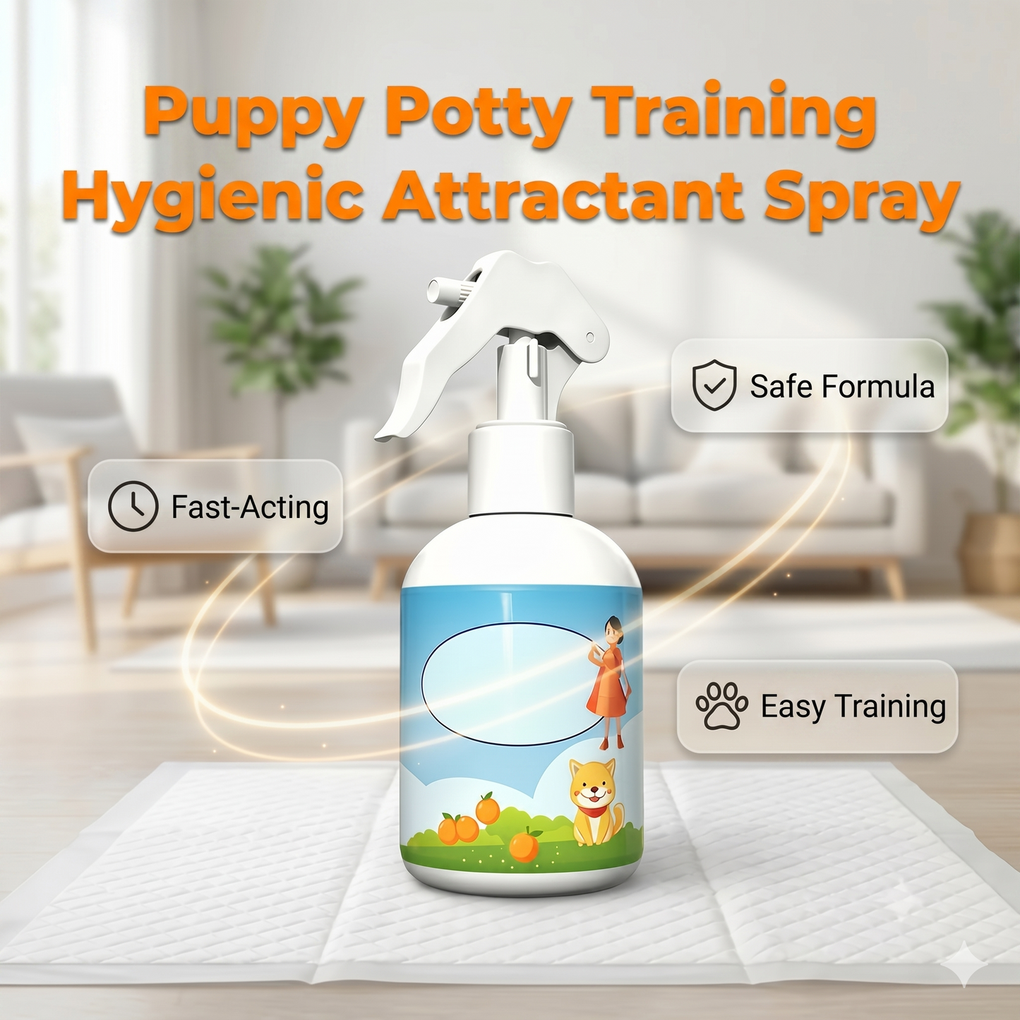 This spray attracts your dog or cat to the right spot