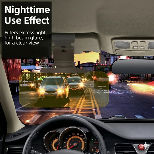 Clip-on anti-glare car visor