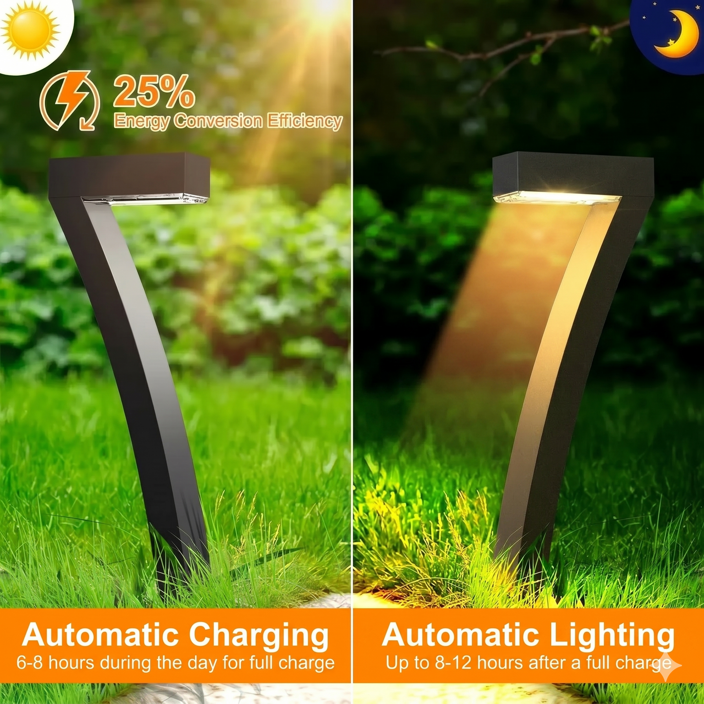 Creative, waterproof solar-powered path lighting