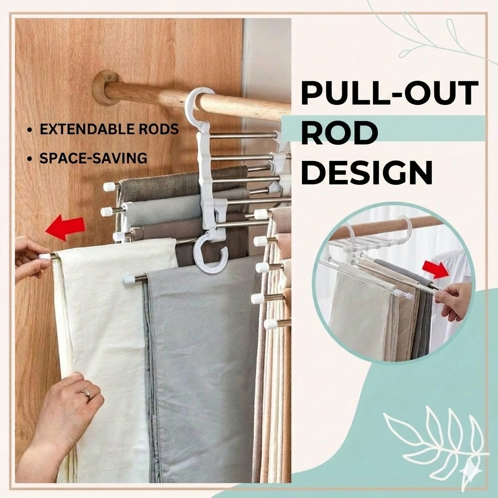 Multifunctional pants rack