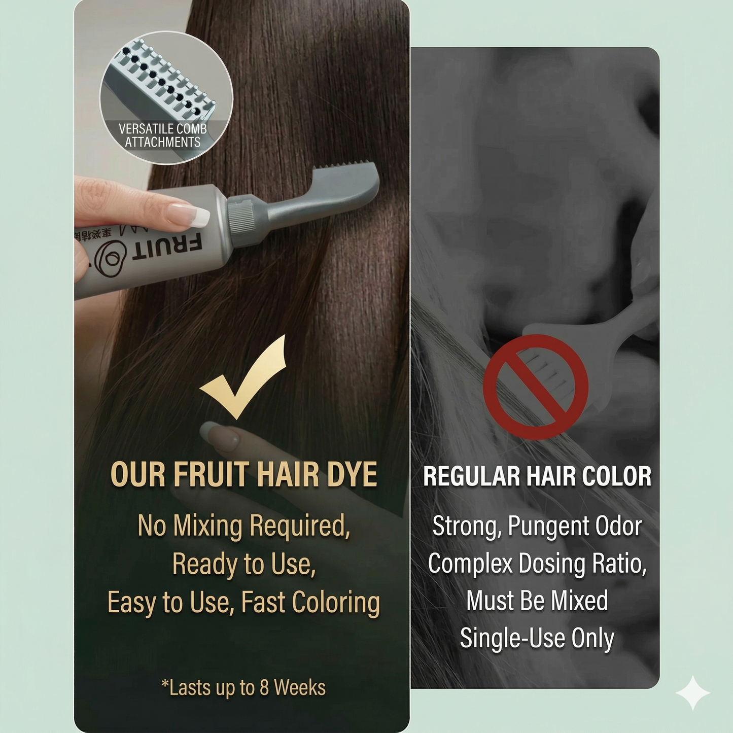 Fruit Essence hair dye comb
