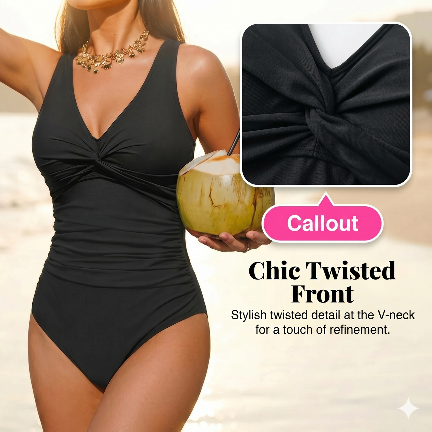 Women's tummy control swimsuit