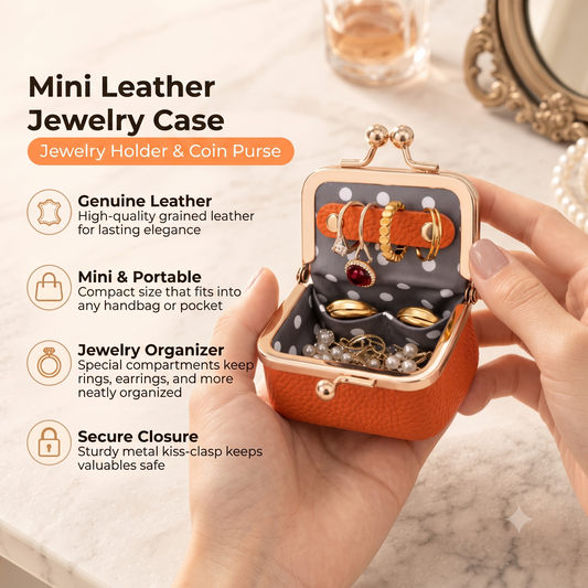 Leather jewelry box