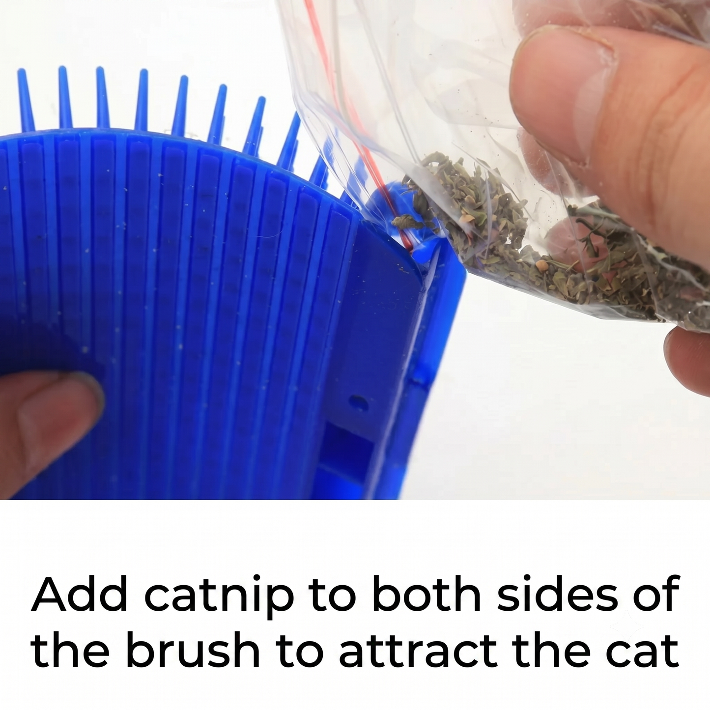 Self-cleaning cat massage brush for corners