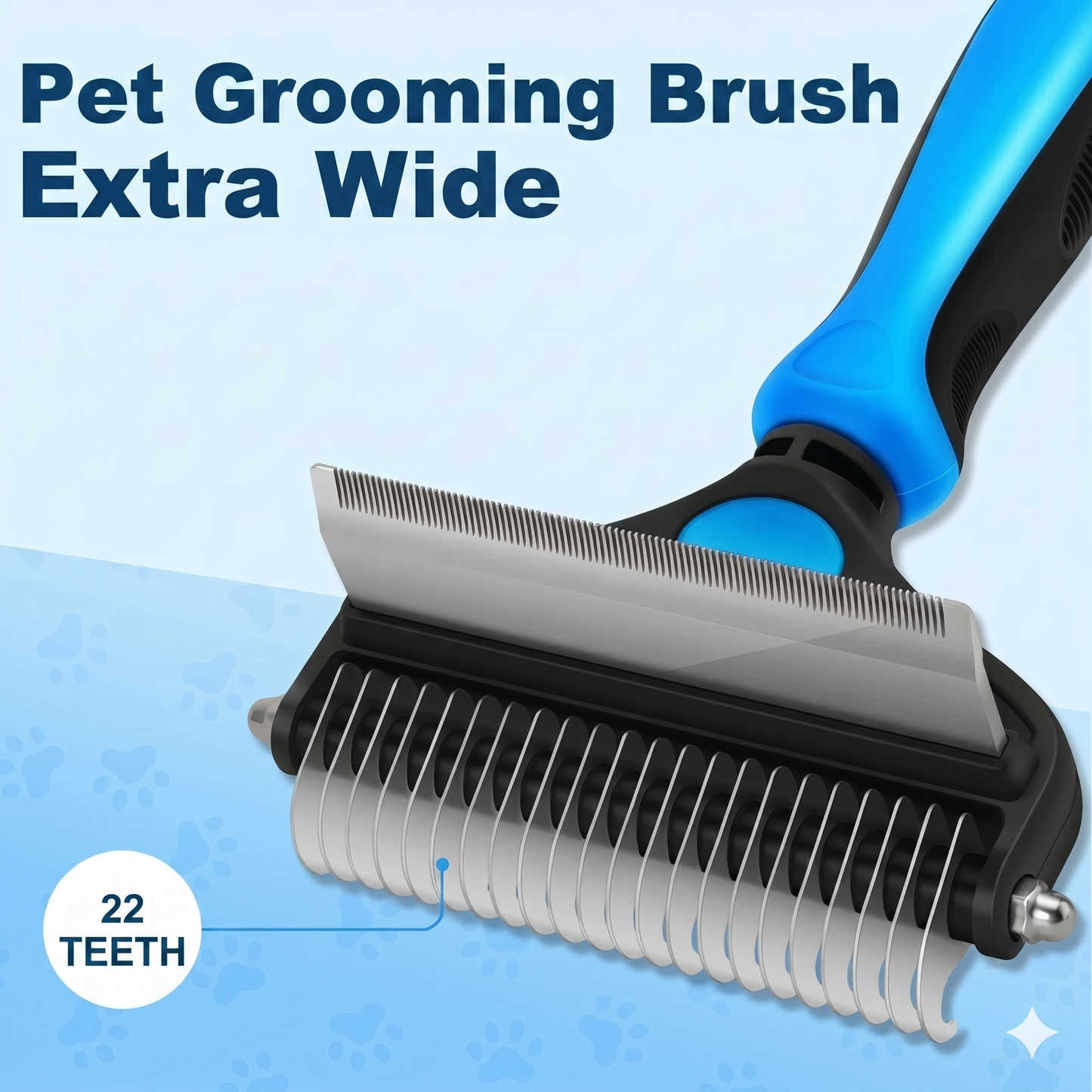 Double-sided pet hair removal brush